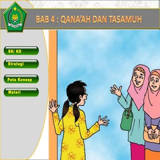 perilaku terpuji (qanaah tasamuh)