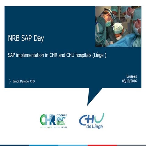 SAP Implementation in CHR and CHU Hospitals (Liège)