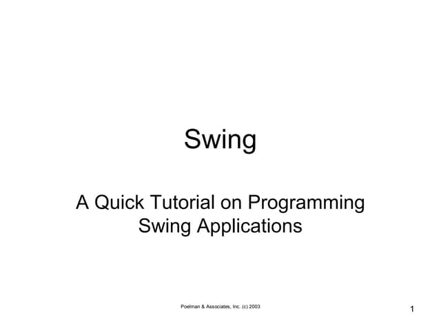 java swing tutorial for beginners(java programming tutorials) | PDF