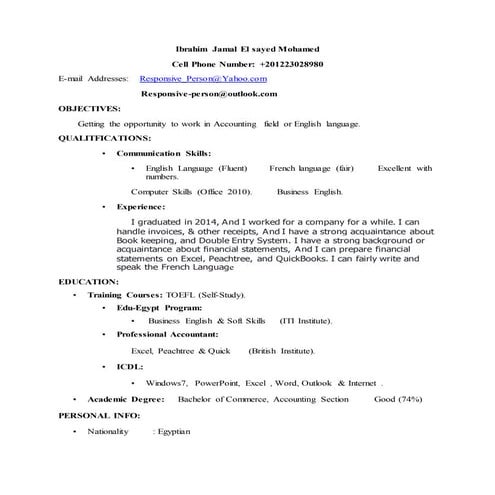 Updated CV zag English