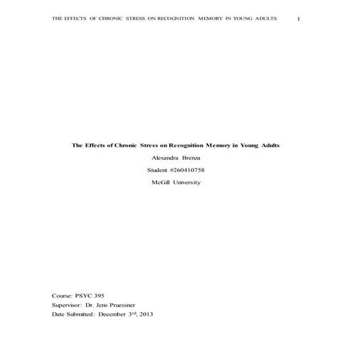 Psyc 395 Research Paper