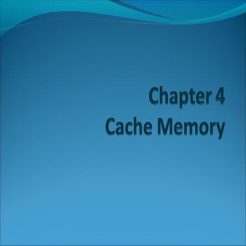 cache memory | PPT | Data Storage and Warehousing | Computing