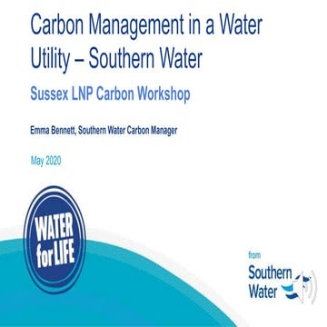 Carbon management in Southern Water may 2020 Emma Bennett