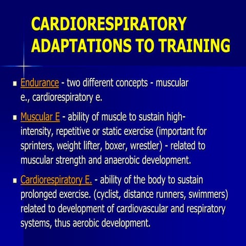 Basics of exercise physiology | PPTX