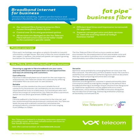 Fat Pipe Business fibre