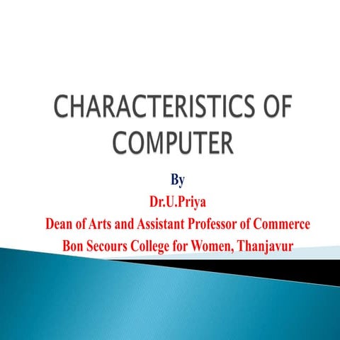 Characteristics of computer