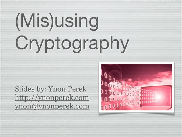 Cryptography