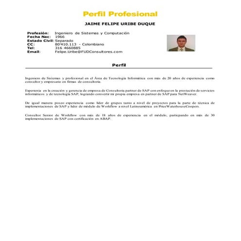 CV Javier Roche | PDF