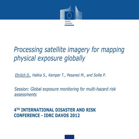 Processing satellite imagery for mapping physical exposure globally