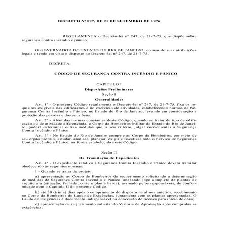 CÓDIGO DE SEGURANÇA CONTRA INCÊNDIO E PÂNICO