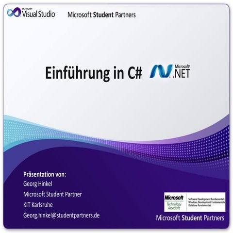 Einführung in .NET mit C#