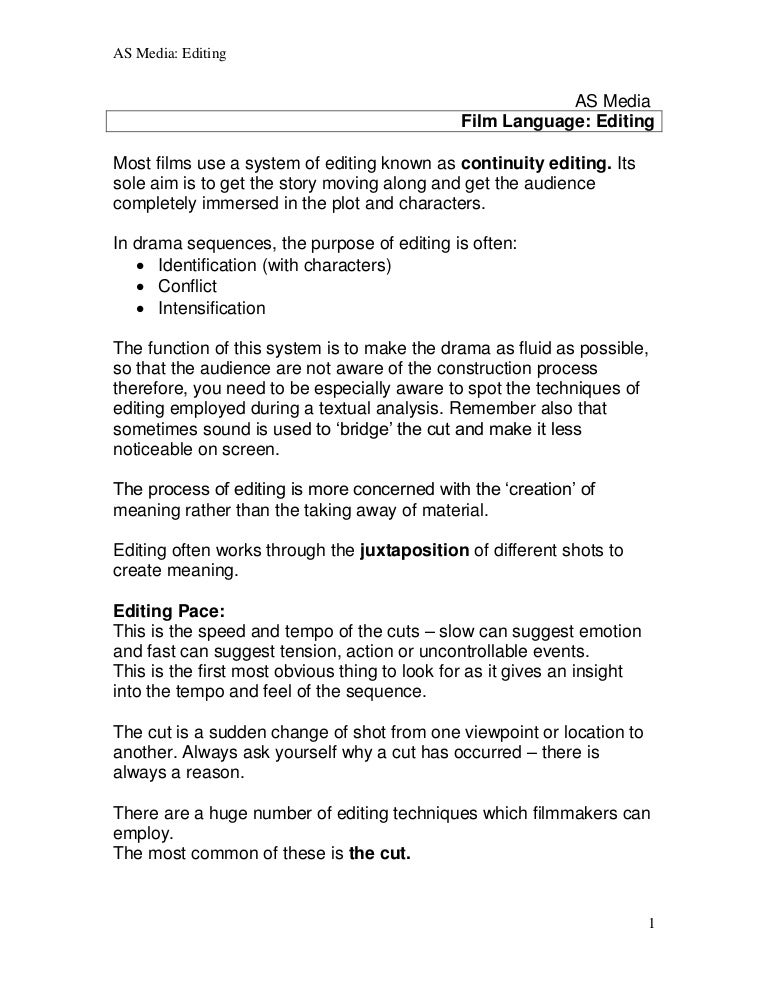 continuity editing