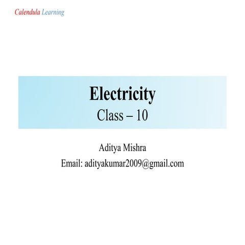 Electricity 10 2 Pptx