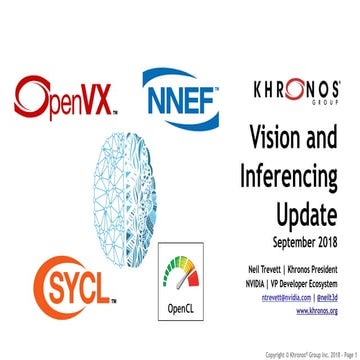 "Update on Khronos Standards for Vision and Machine Learning," a Presentation...
