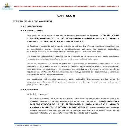 ESTUDIO DE IMPACTO AMBIENTAL 