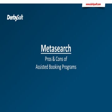 Webinar 2 - pros & cons of asst booking