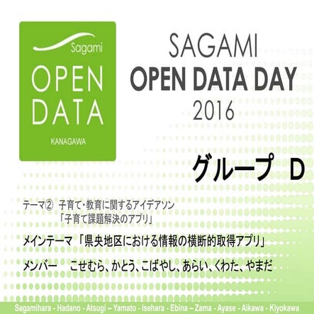 さがみオープンデータデイ2016　グループD