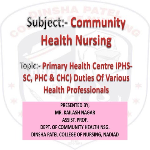 IPHS  Primary health Centre