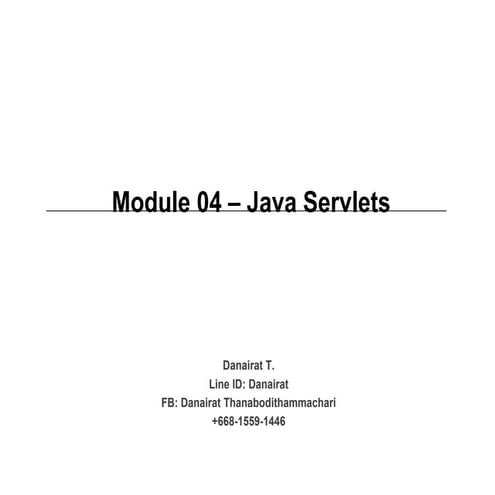 JEE Programming - 04 Java Servlets