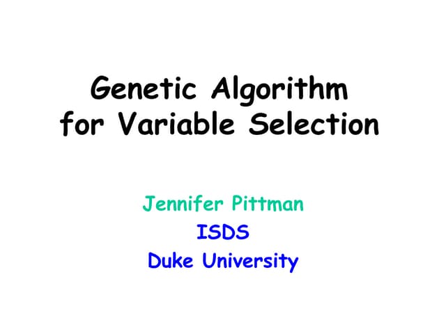 Genetic Algorithm