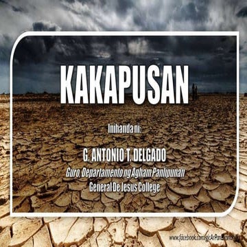 KAKAPUSAN (Araling Panlipunan - Ekonomiks)