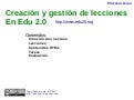 Creación y gestión de lecciones con Edu2.0