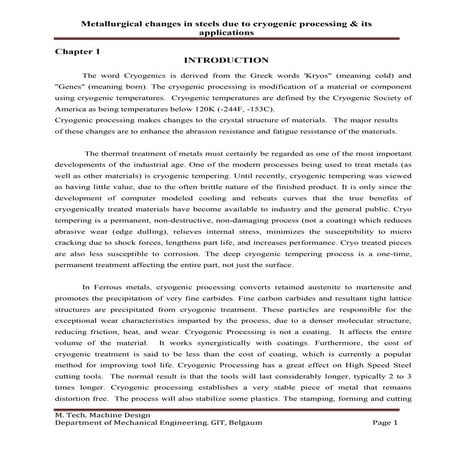 Cryogenics in Brief | PDF