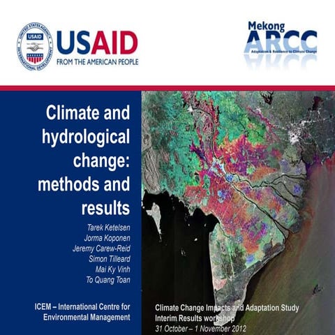 Mekong ARCC Climate Change and Hydrology Modeling Methods and Results