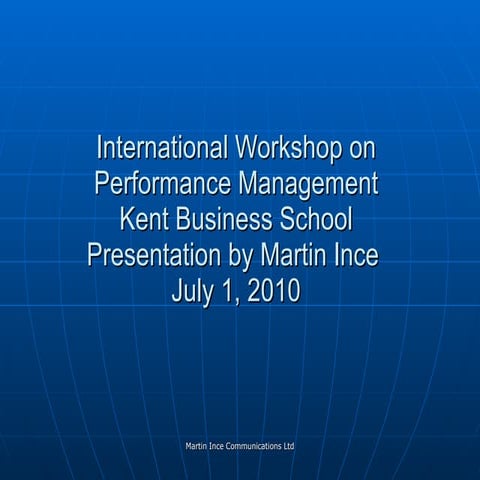 Paper 4: Ranking Universities (Ince)