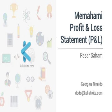 Pasar Saham - 24 memahami Profit & Loss Statement