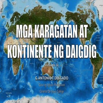 Mga Karagatan at Kontinente ng Daigdig
