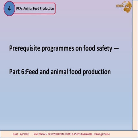 FOOD PRODUCTION AWARENESS TRAINING