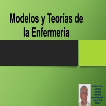 Modelos y teorías de enfermería