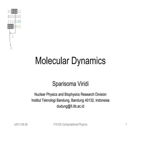 04 molecular dynamics | PPT