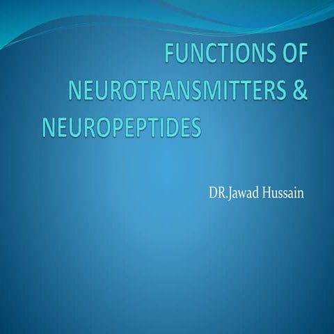  Neurotramsitters and Neuromodulators SlideShare 