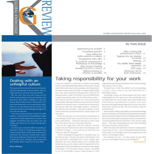 A would-be nanopreneur's Thinkerings on Knowledge