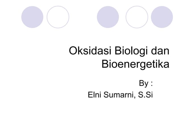 Bioenergitika | PPTX