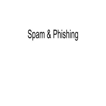 Spam & Phishing