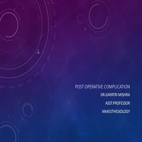 Postoperative complications