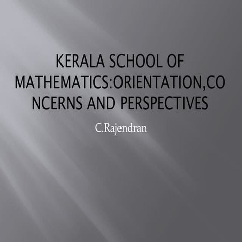INDIAN knowedge system research in phd kera school of matehmctics