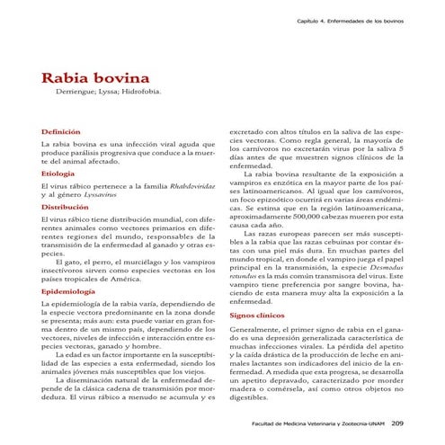 Rabia en bovinos | PPTX