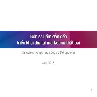 4 Sai lầm khi triển khai Digital Ma...
