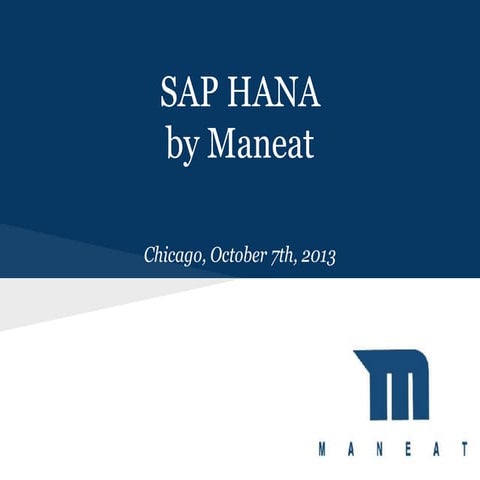 SAP HANA presented by Maneat USA v01
