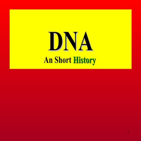 A Short History of DNA
