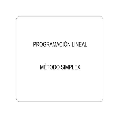 PROGRAMACION LINEAL 