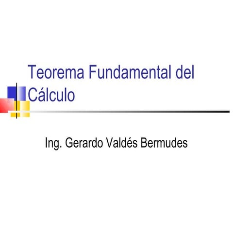 Teorema fundamental del cálculo