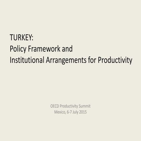 Policy framework and institutional arrangements for productivity_Turkey_Produ...