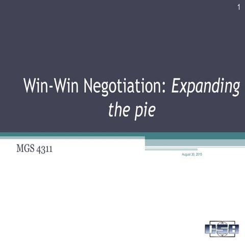 04 win win negotiation expanding the pie