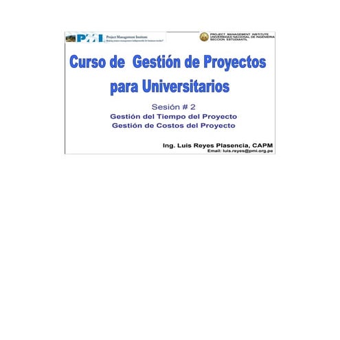 Gestion del tiempo y gestion de costos