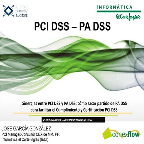 Sinergias entre PCI DSS y PA DSS: Cómo sacar partido de PA DSS para facilitar...